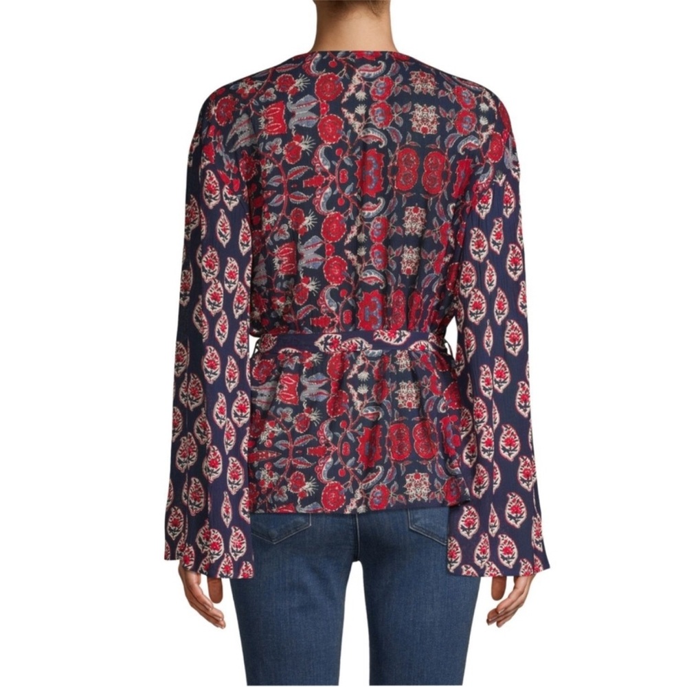 RAGA Floral Long Sleeve Boho Wrap Top - Picture 3 of 6
